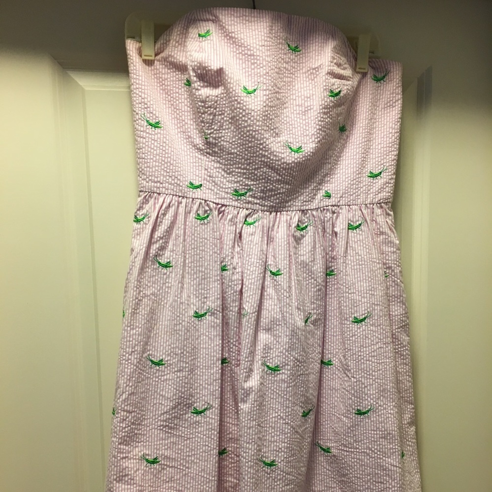 Lilly Pulitzer grasshopper seersucker dress